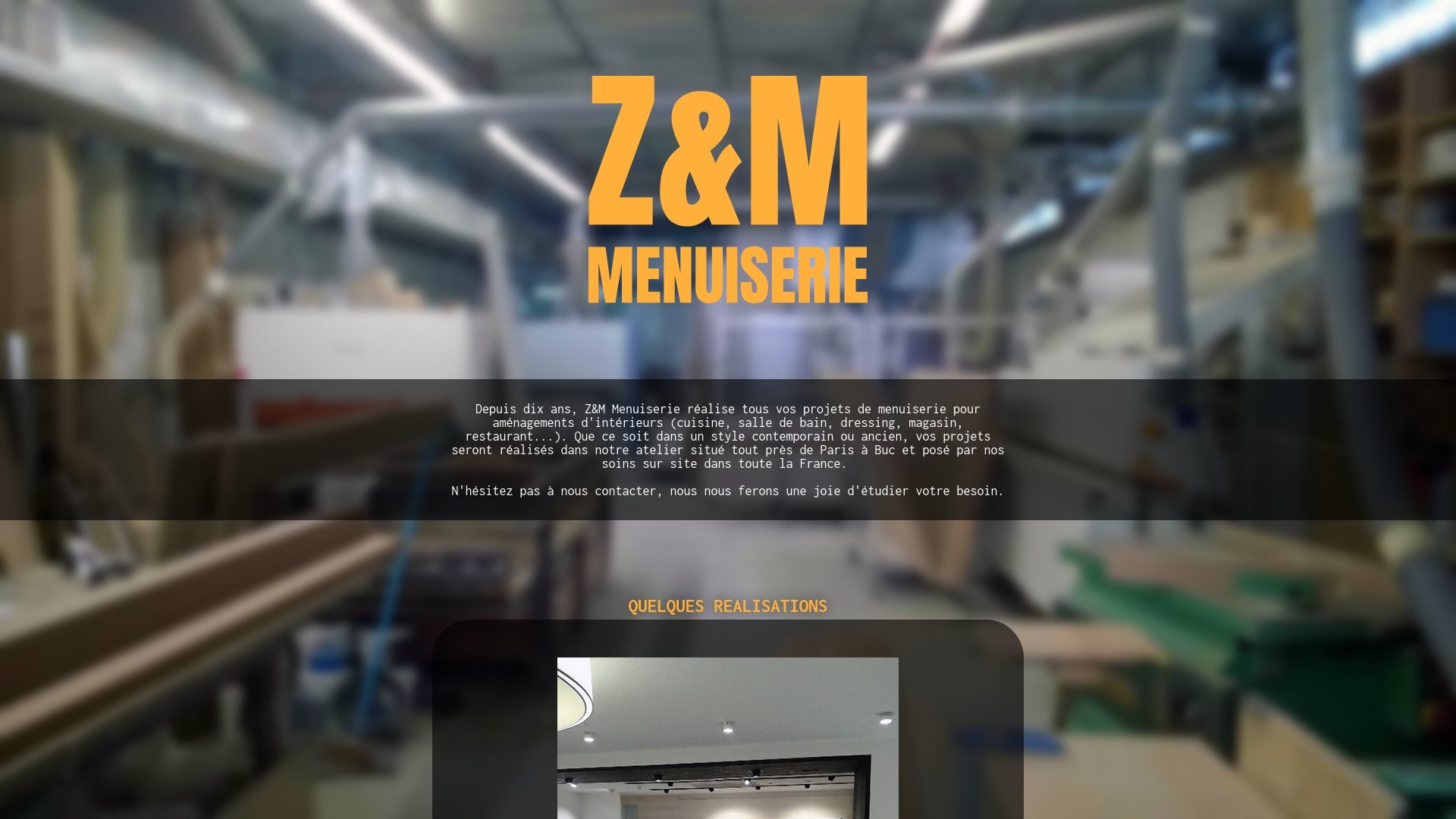 ZM menuiserie website by Thomas MEBIUS